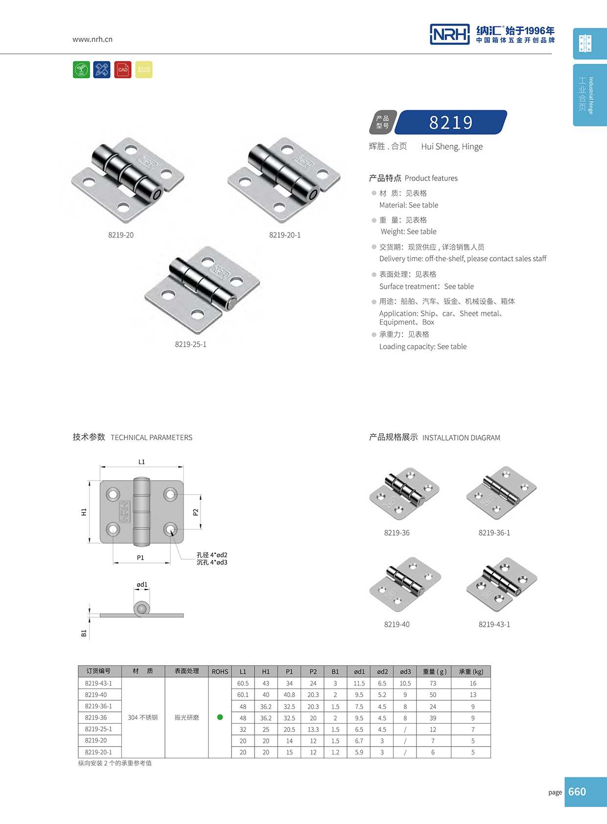 8219-25-1木箱弹簧合页铰链详细信息